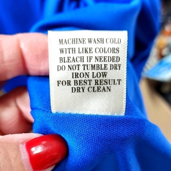 Loveriche Med royal blue dress open Shoulder - Picture 6 of 12